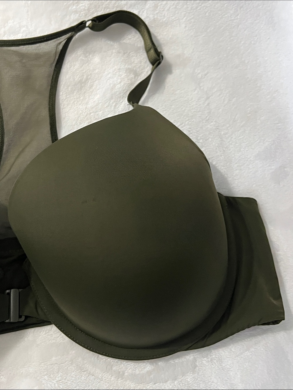 Victoria Secret Olive Green Racerback T-Shirt Bra 40 D - Picture 3 of 6